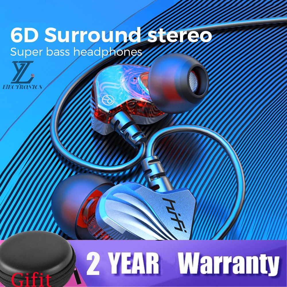 YZ Headset Gaming Sport Music 6D Surround Stereo Bass Hifi dengan Mic Earphone Headphone Gaming