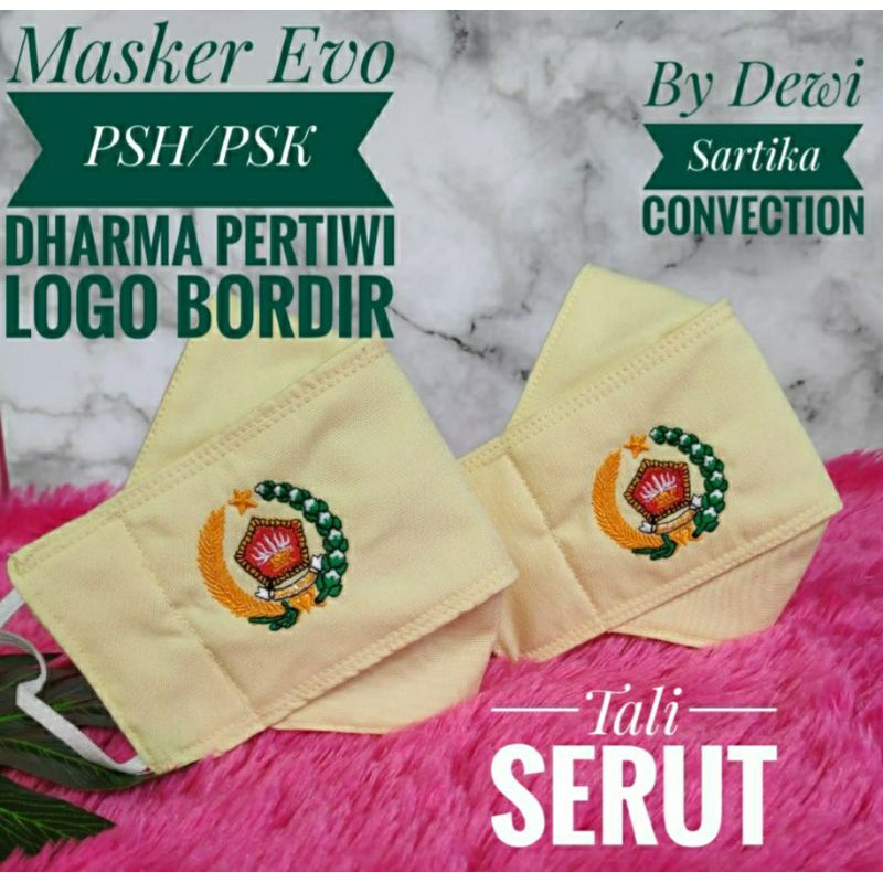 Masker PSH/PSK dharma Pertiwi Logo Bordir / Logo Sablon