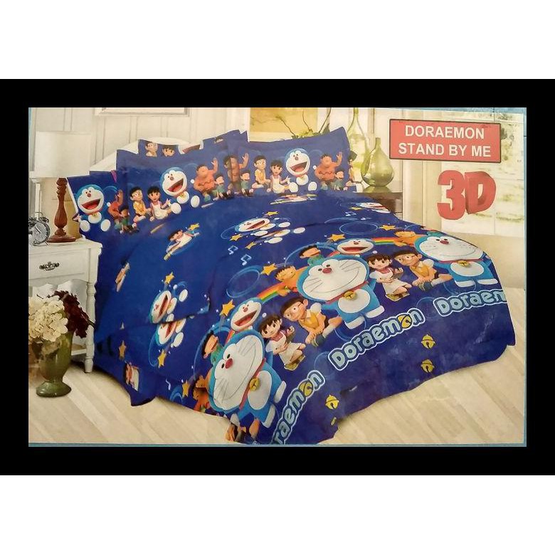 Stok Baru Sprei Bonita Doraemon Stand By Me No.1 King 180 Seprai Doremon Rainbow Termurah
