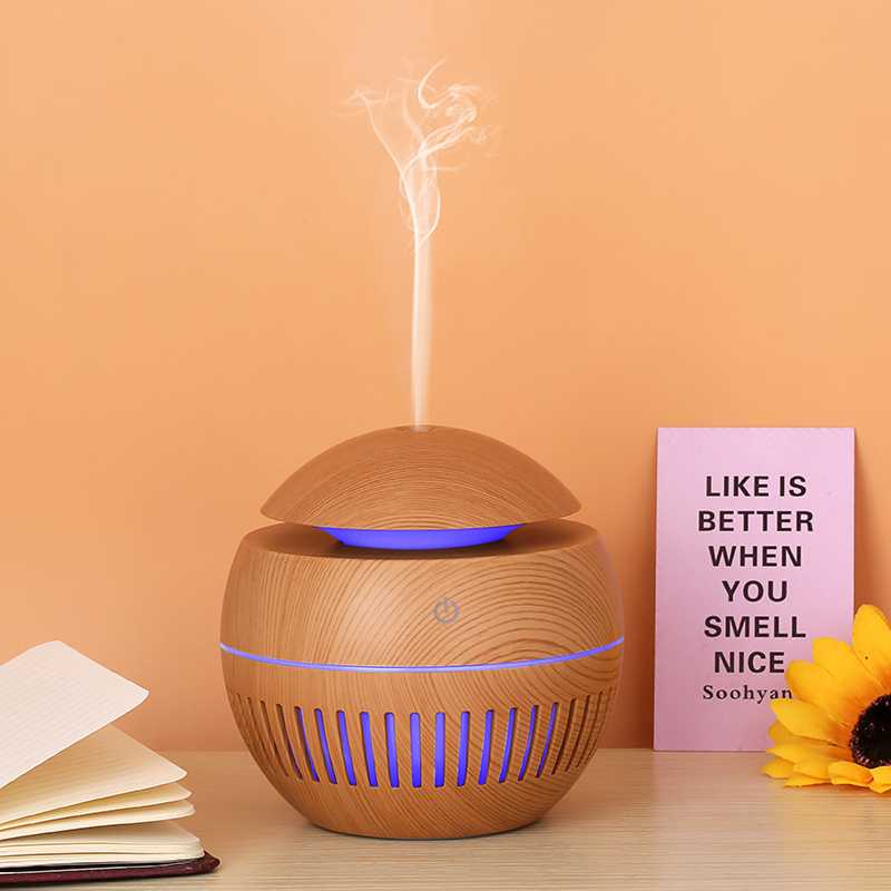 COD Humidifier Diffuser Pengharum Pelembab Uap Aromaterapi Ruangan Ultrasonic Besar LED RGB 130 ML M