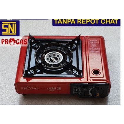 Kompor Portable PROGAS 1 Tungku Bisa LPG dan GAS PORTABEL SNI
