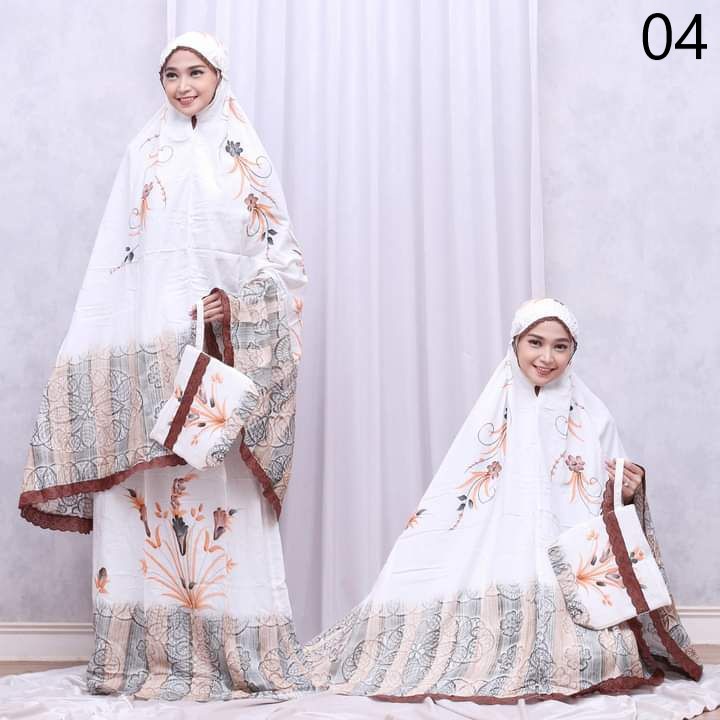 Mukena Terusan Lajuran Batik Asli Pekalongan Rayon Adem 37 / Coza Batik