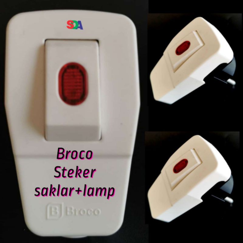 Broco Steker Saklar + Lamp 13311