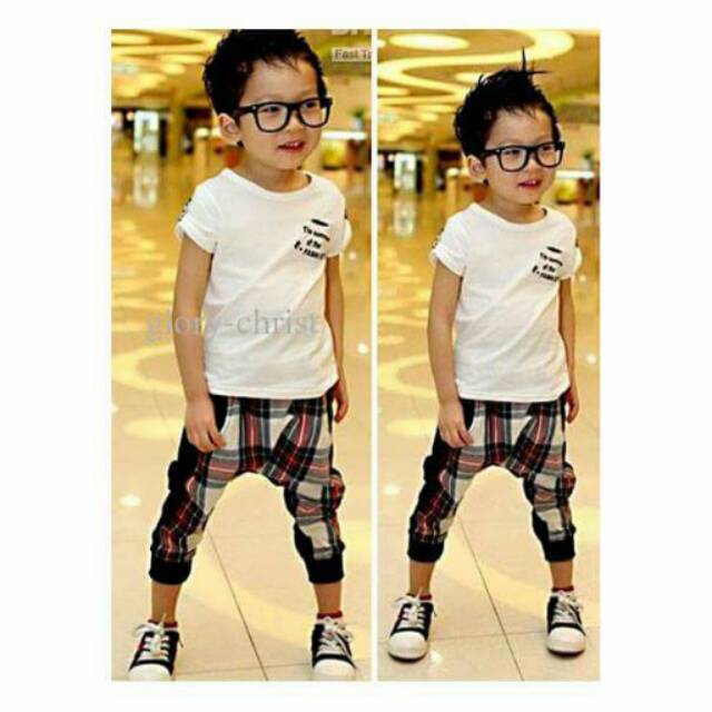 Setelan Anak Cowok Summer Fashion Boys Set 2in1 (baju, celana)