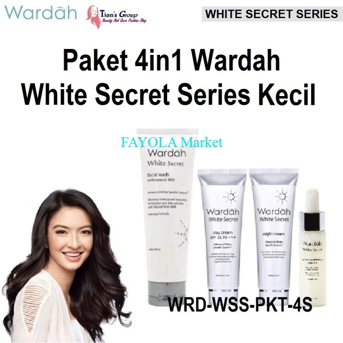 Wardah White Secret Series Paket Hemat 4in1 Perawatan Wajah Kecil Ori
