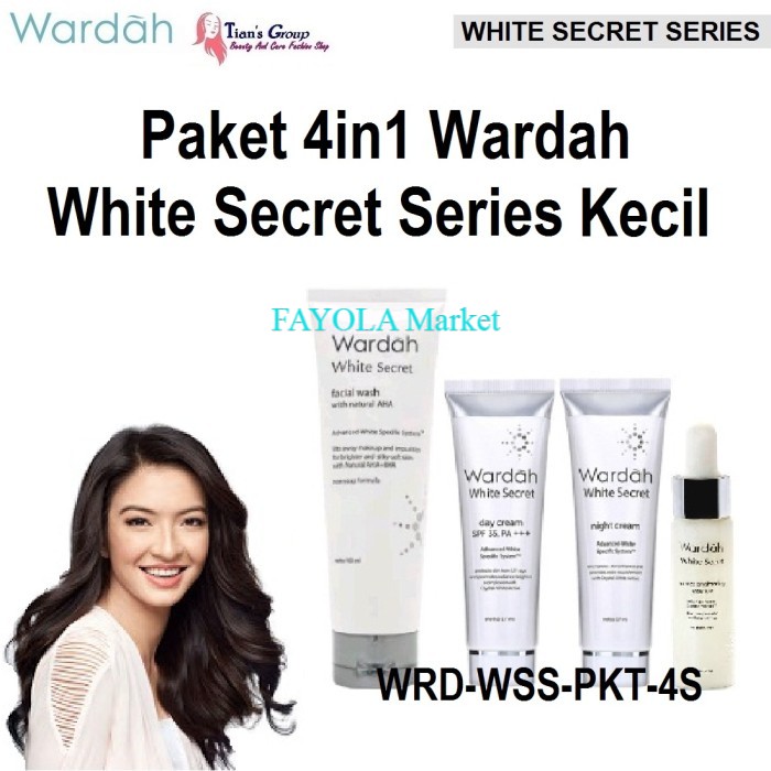 Paket Hemat 4in1 Perawatan Wajah Wardah White Secret Series Kecil Ori