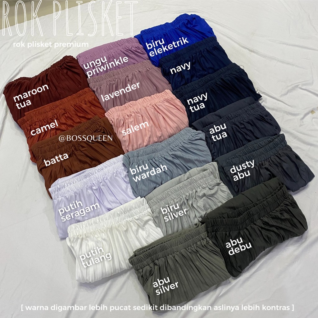 ROK PLISKET PREMIUM BAHAN HYGET PREMIUM/MAXY SKIRT/ROK PLISKET PANJANG/ROK PLISKET LARIS