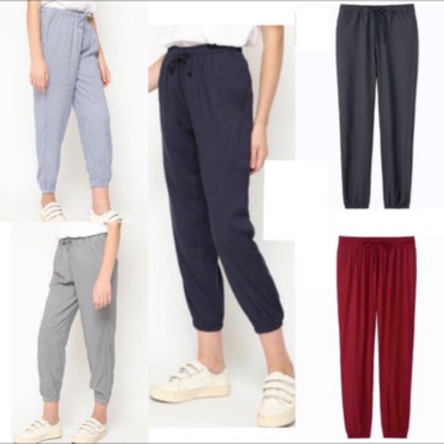  Celana  jogger katun  polyster wanita  dewasa branded 