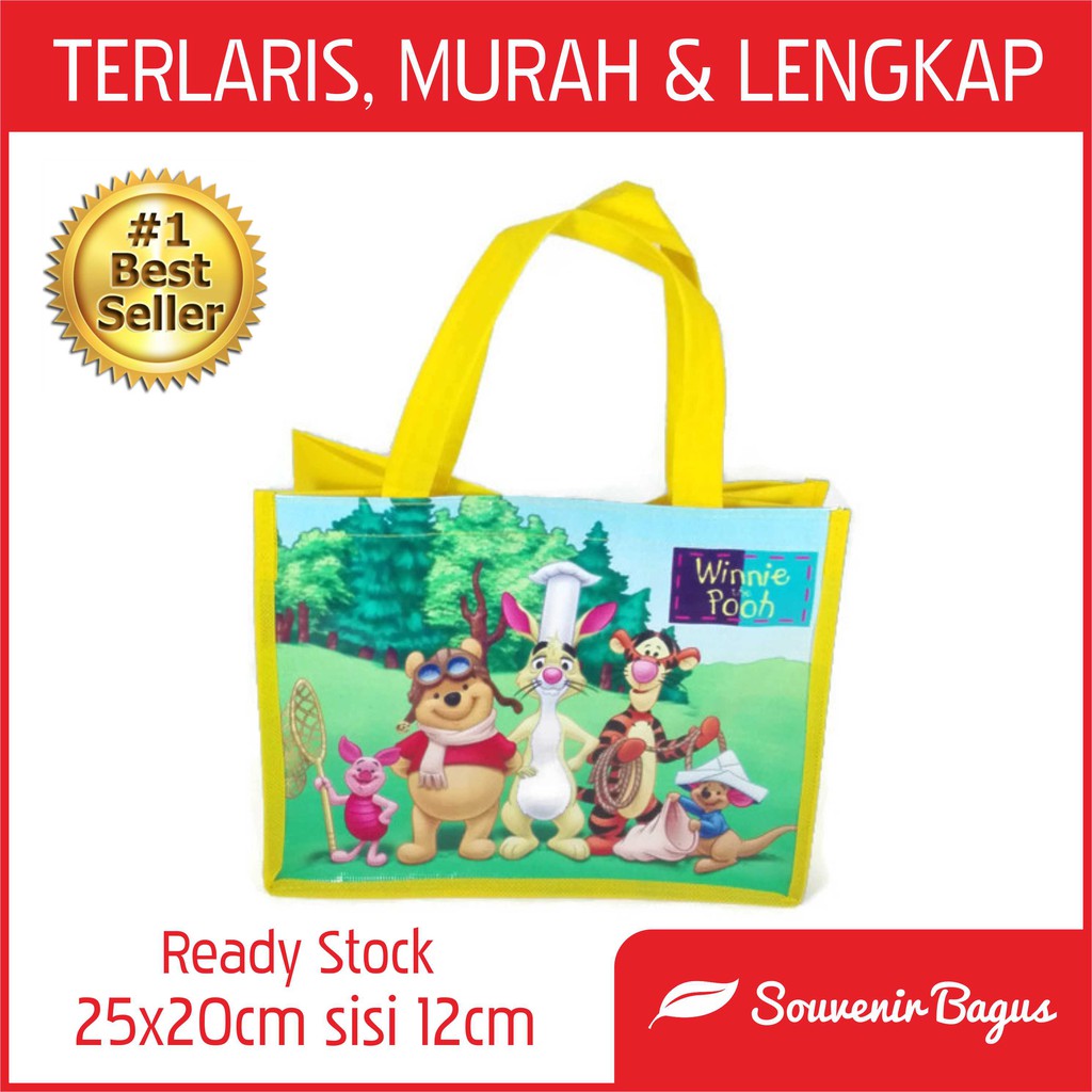 Tas Ultah Anak Winnie The  Pooh Tas Ulang Tahun Pooh Termurah Terlaris Kuning Goodie Bag Pooh