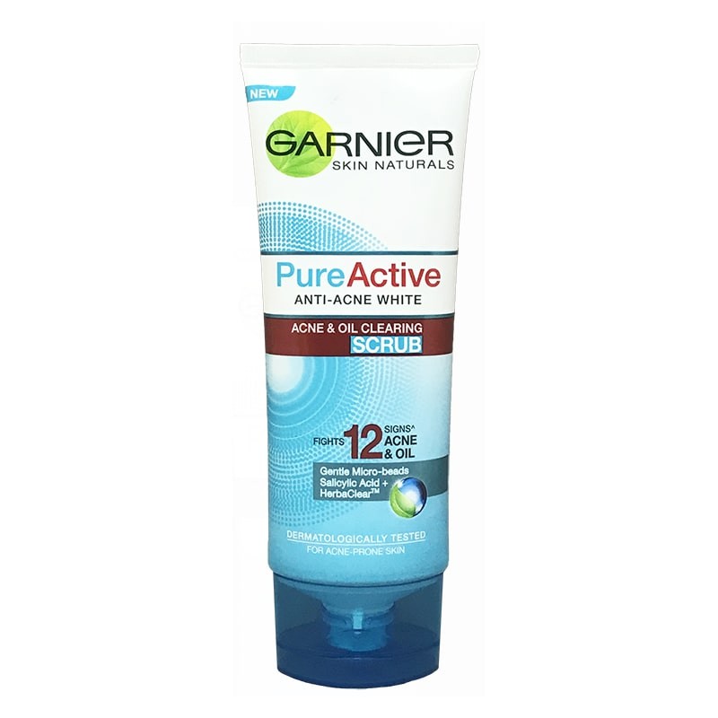 Garnier Pure Active Anti-Acne White Acne &amp; Oil Clearing SCRUB - 100ml