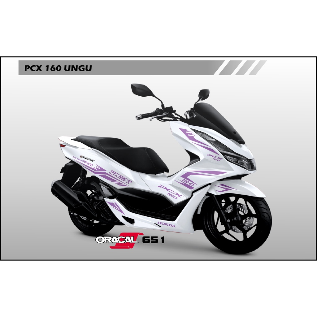 Sticker PCX 160 PUTIH Cutting Stiker New Pcx Ungu