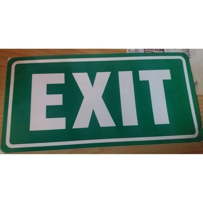 

SIGN AKRILIK EXIT 30X10 RAMBU K3 STICKER STIKER SIGN