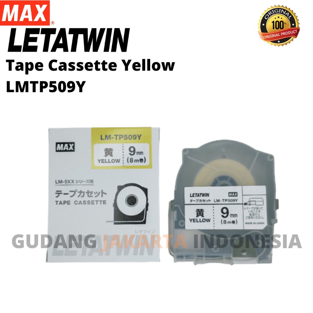

Letatwin Max Tape Label mm LM-TP509Y Yellow kuning LM-550A