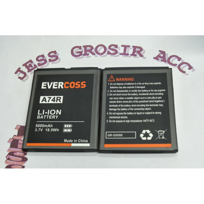 Baterai Battery Double Power Evercoss Evercross Cross A74R Winner X2 - Hitam