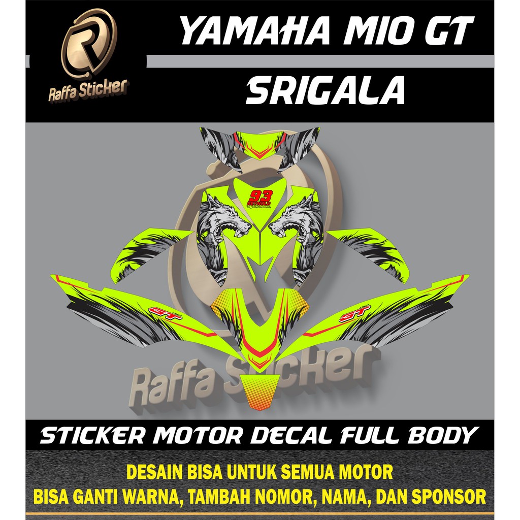stiker motor mio GT decal motor mio GT decal mio GT dekal mio GT striping fullbody mio GT full body