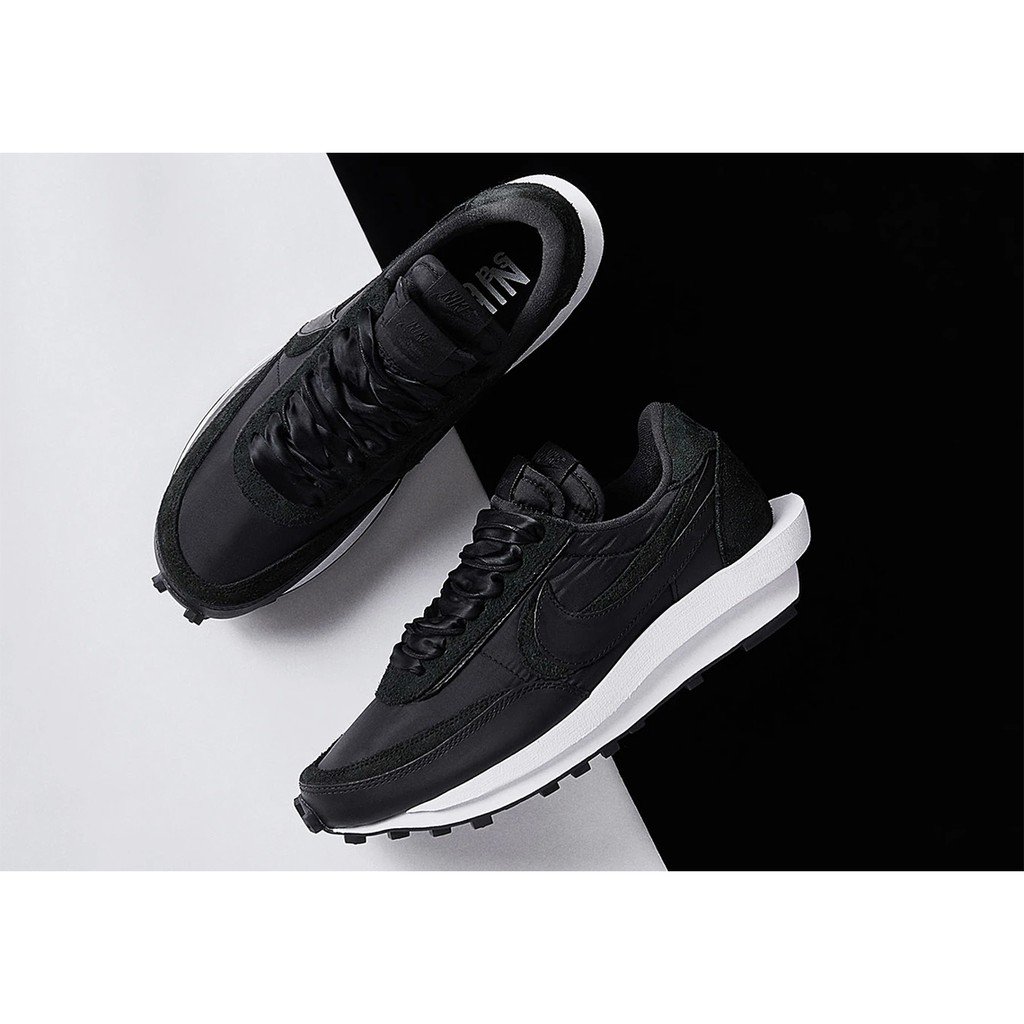 Sepatu Murah Nike LD Waffle Sacai Black Nylon US 8 dan 9