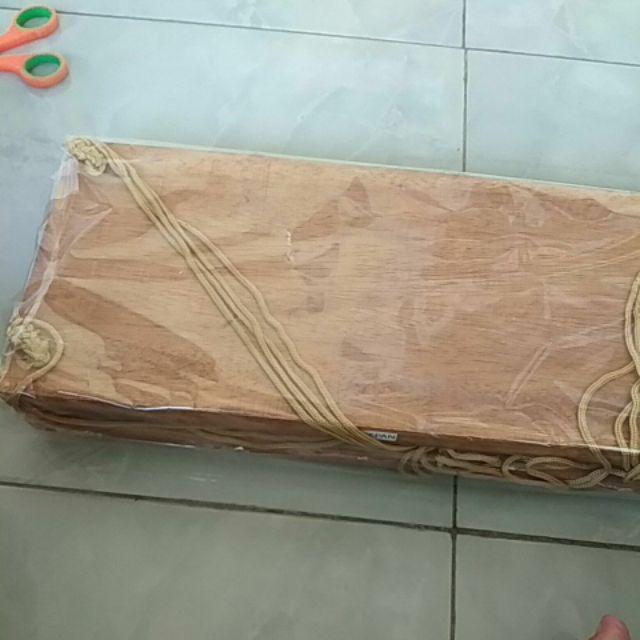 Rak Dinding Gantung Minimalis 2 Susun Natural Tali Coklat