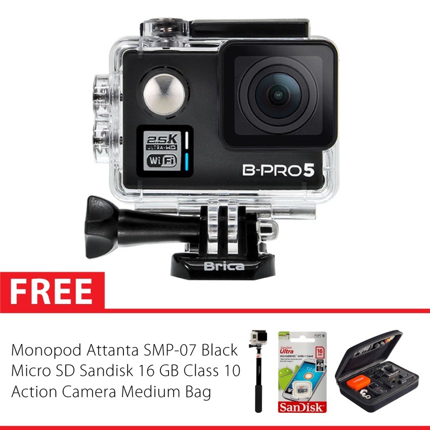 Brica B-Pro 5 Alpha Plus Free Tongsis,Memory,Tas Medium