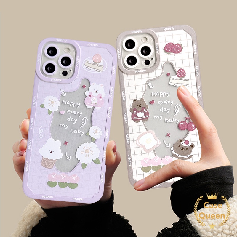 Soft Case TPU Transparan Shockproof Motif Kue Strawberry Untuk Infinix Hot 10 11 Play 9 Play Smart 6 5 11S 10 Lite
