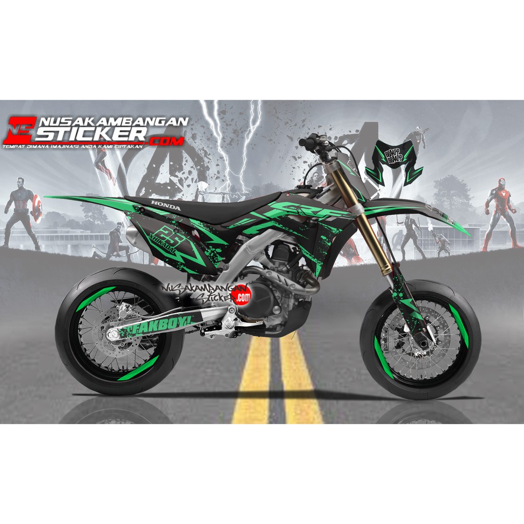 Decal sticker CRF 150 L Black tosca green ADVENTURE Stiker Full Body