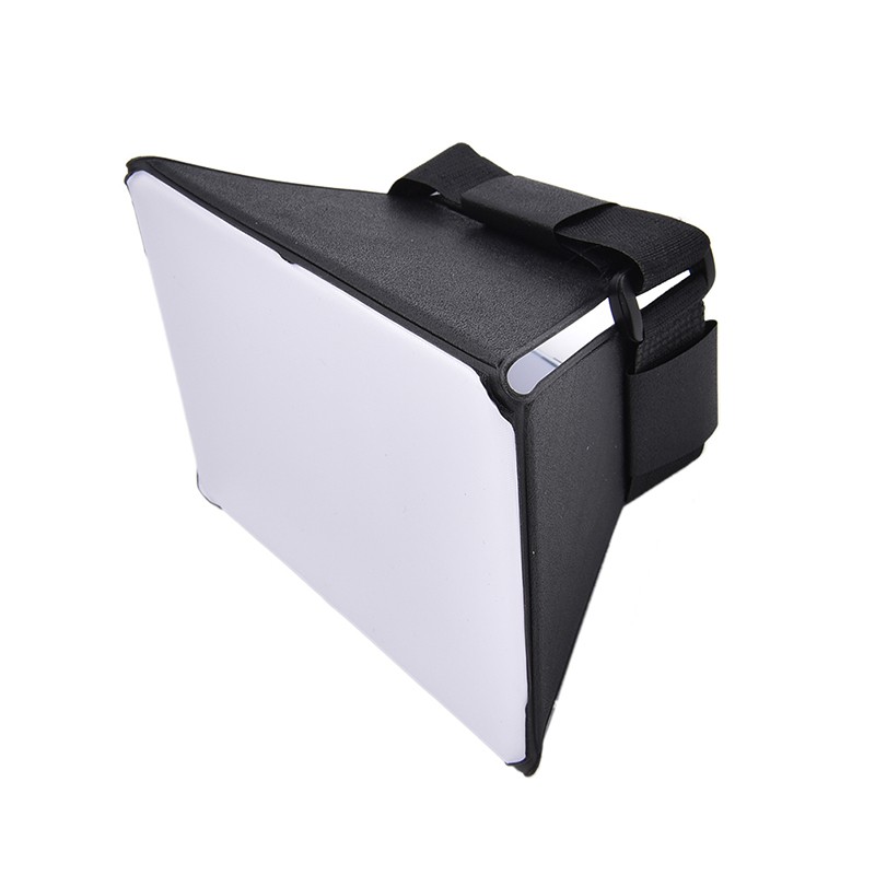 (Ele) Softbox Diffuser Lampu Flash Portable 30x27cm Warna Putih Untuk Kamera Slr Canon / Nikon