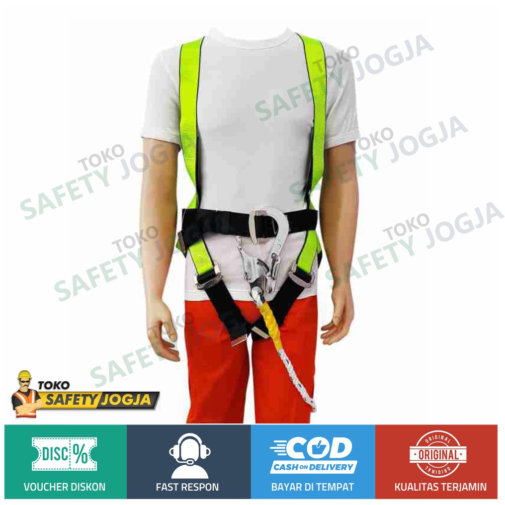SAFETY BELT FULL BODY HARNESS SINGLE BIG HOOK ECO GOSAVE