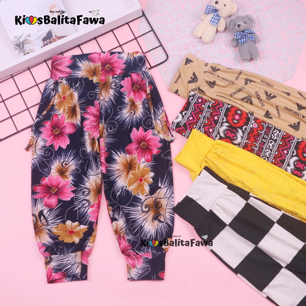 Aladin Carlissa uk 7-12 Tahun / Celana Panjang Anak Perempuan Murah Pants Polos Bahan Adem Grosir