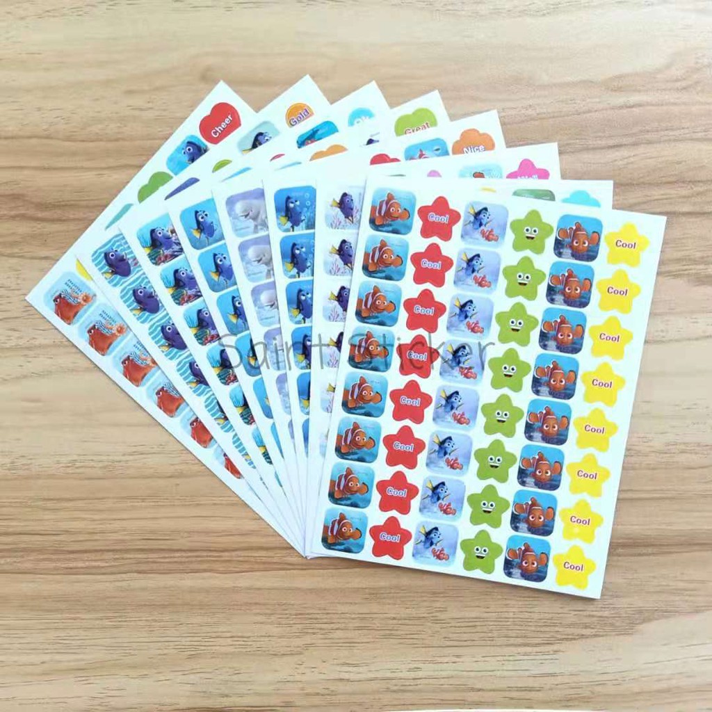 

Bonus Reward Sticker Stiker Anak Karakter Kartun Disney Finding Nemo