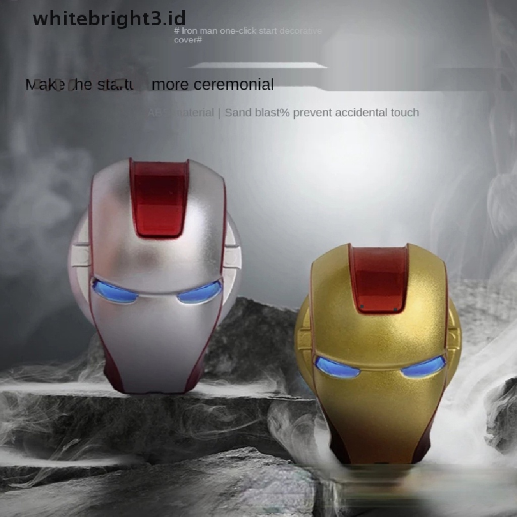 (whitebright3.id) Stiker Dekorasi Tombol Start Starter Mobil Satu Tombol