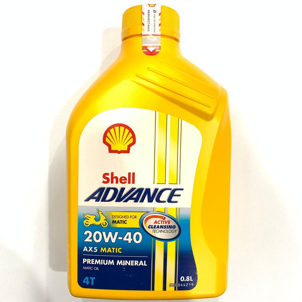 OLI SHELL ADVANCE SCOOTER AX5 800 ML 20W40 ORIGINAL SHELL