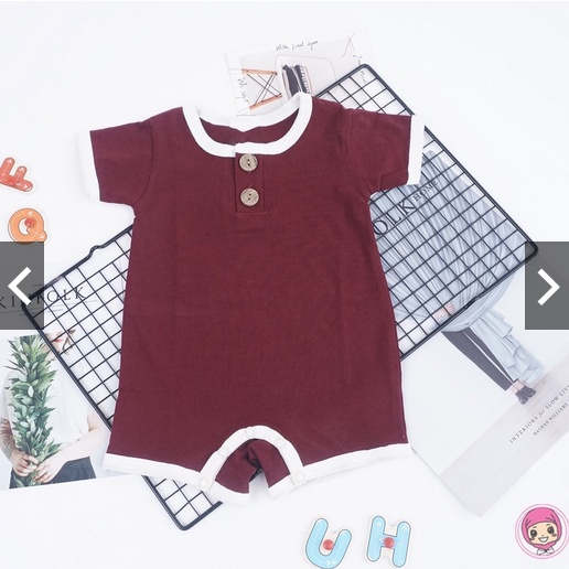 JUMPER BABY SUPER / JUMPER BBAY LUCU/  EARTH COLORS FLYNN ROMPER BAYI 0-2 Tahun / Playsuit Button Romper Baju Anak Bayi