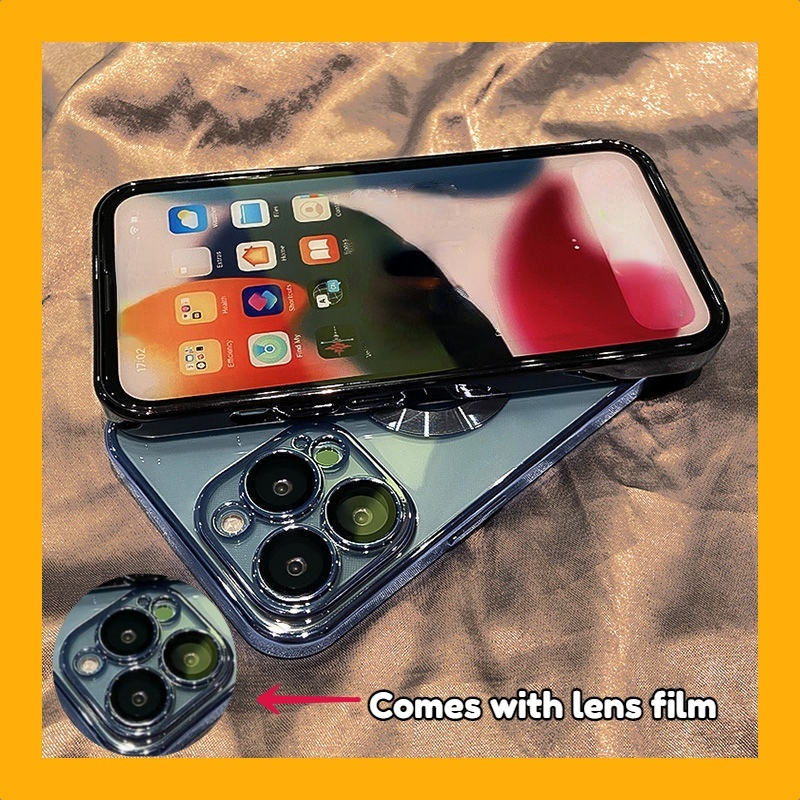 Soft Case Pelindung Kamera Bahan TPU Kaca Bening Tahan Banting Untuk iPhone 14 Pro 13 Pro Max 11 12 Pro Max Mini X XS Max XR 7 8 Plus SE 2020 SE3