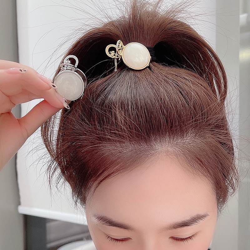 Bulat opal vintage Mutiara Jepit Rambut Wanita Kecil Korea scratch clip