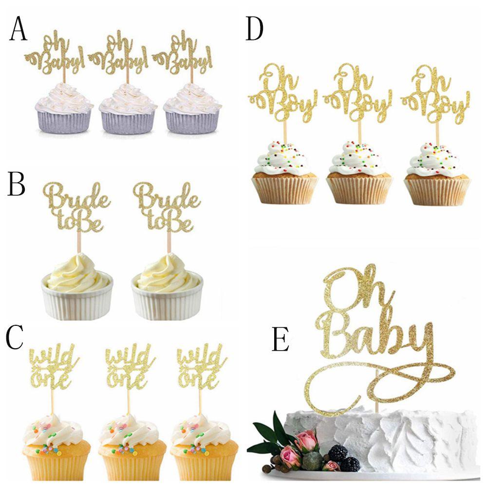 [Elegan] Alat Peraga Flash Plugin Kue Untuk Festival Ulang Tahun Cake Decor Picks Cupcake Toppers Kertas