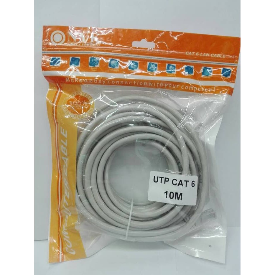 PROMO BAYAR DI TEMPAT Kabel UTP / Land NYK CAT 6 Panjang 10 meter KABEL LAN CAT6  NYK 10M