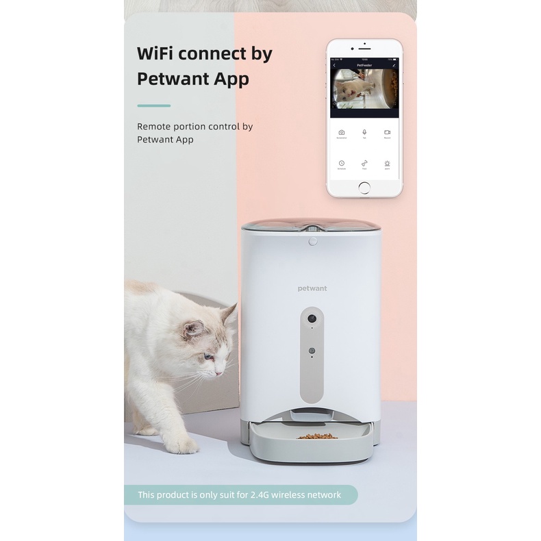 PETWANT F1 Camera Smart WiFi Automatic cat dog feeder Dispenser Makan Otomatis Kucing Dan Anjing