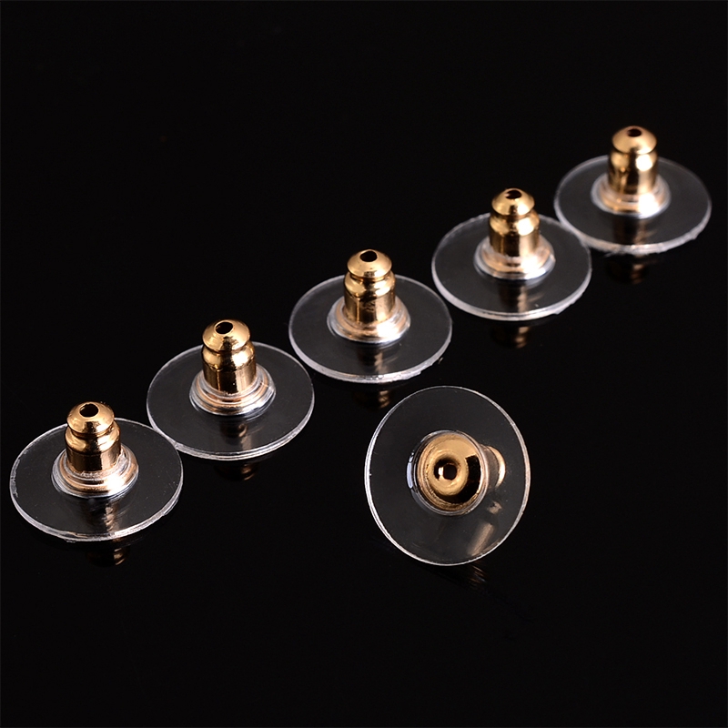 30pcs Stopper Anting Tusuk Warna Gold / Silver / Bronze