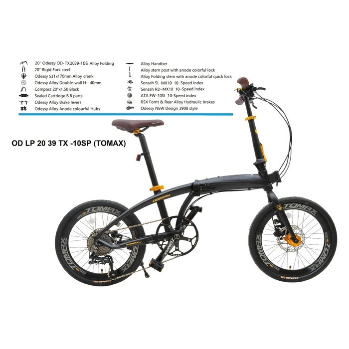 Sepeda Lipat Odessy Tomax 20"