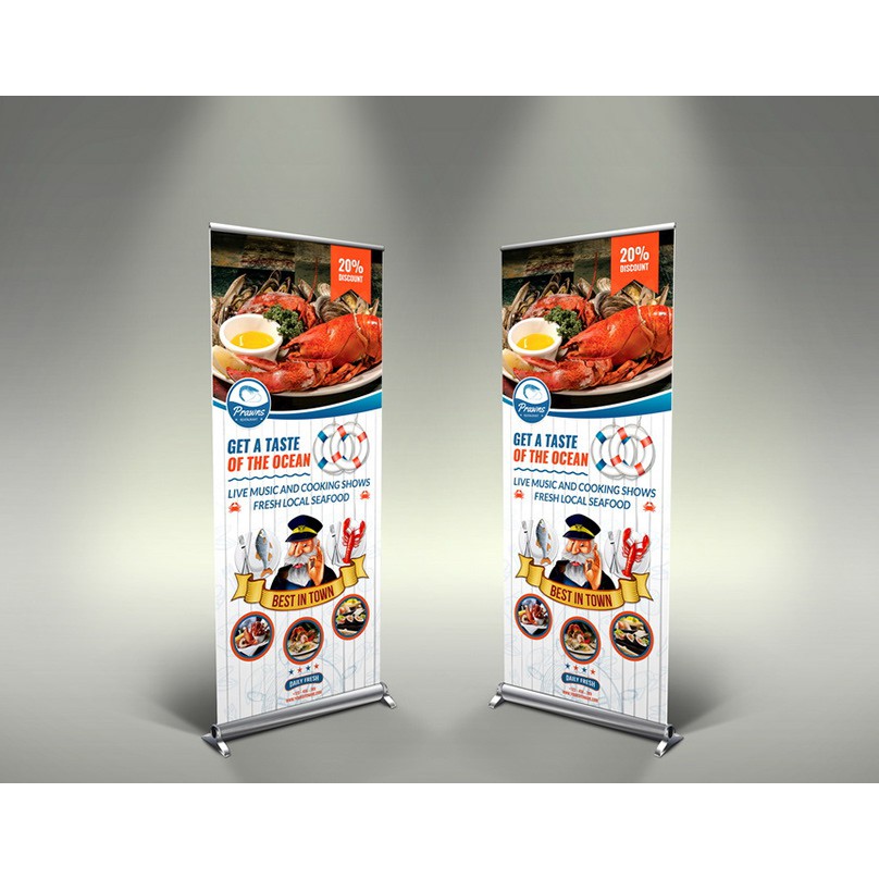 Spanduk / Banner Roll Up 60x160 Bahan Albatros | Standing Banner