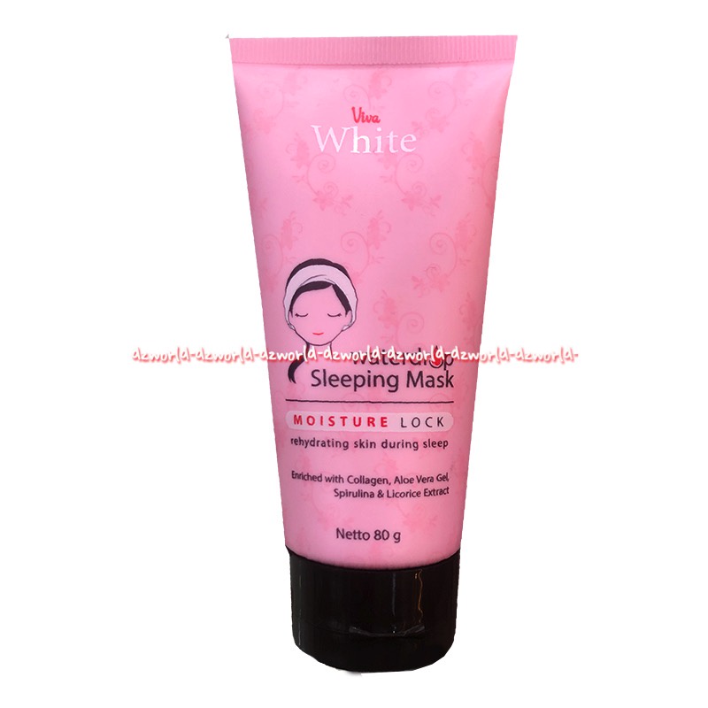 Viva White 80gr Waterdrop Sleeping Mask Masker Untuk Tidur Collagen Aloevera Vivva