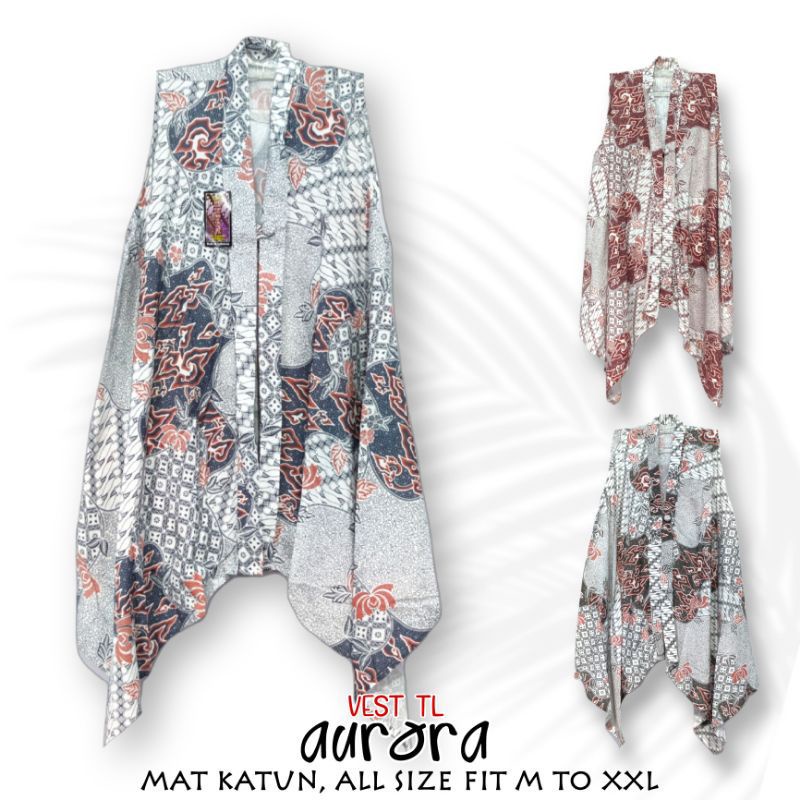 Vest Tl Aurora Baju Santai Wanita Kekinian Batik Halus