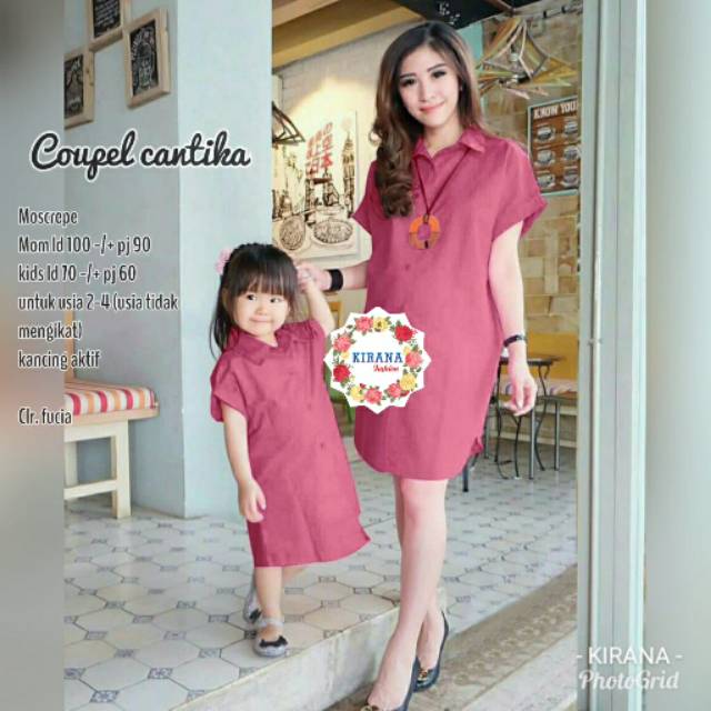 Couple cantika/couple anak dan ibu/couple cantik maxy tunik anak dan ibu/tunik couple anak