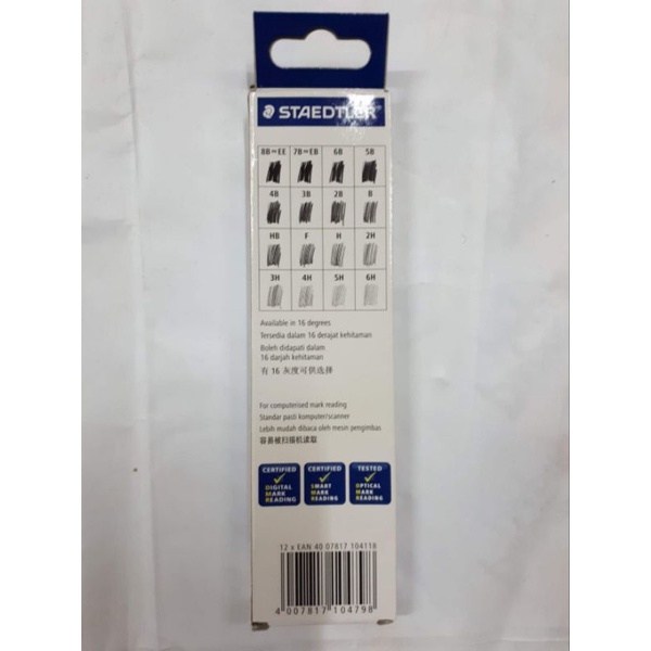 

Pensil Staedtler 2B Mars Lumograph 100 1 lusin