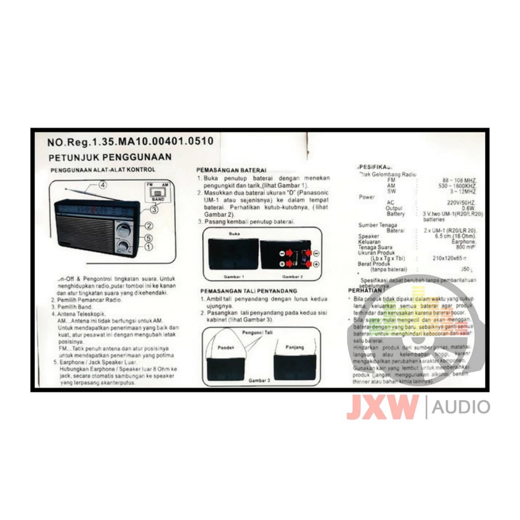 RADIO PORTABLE MURAH SOUNESS SNI 1201 / RADIO INTERNASIONAL SNI-1201 / RADIO JADUL 1201