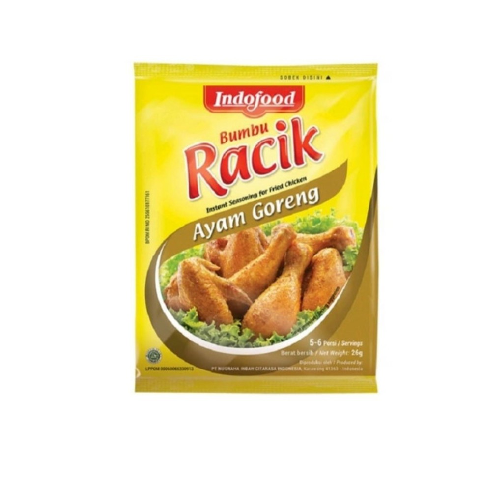 

Bumbu RACIK Indofood AYAM GORENG 26gr Bumbu Racik Ungkep Ayam Goreng