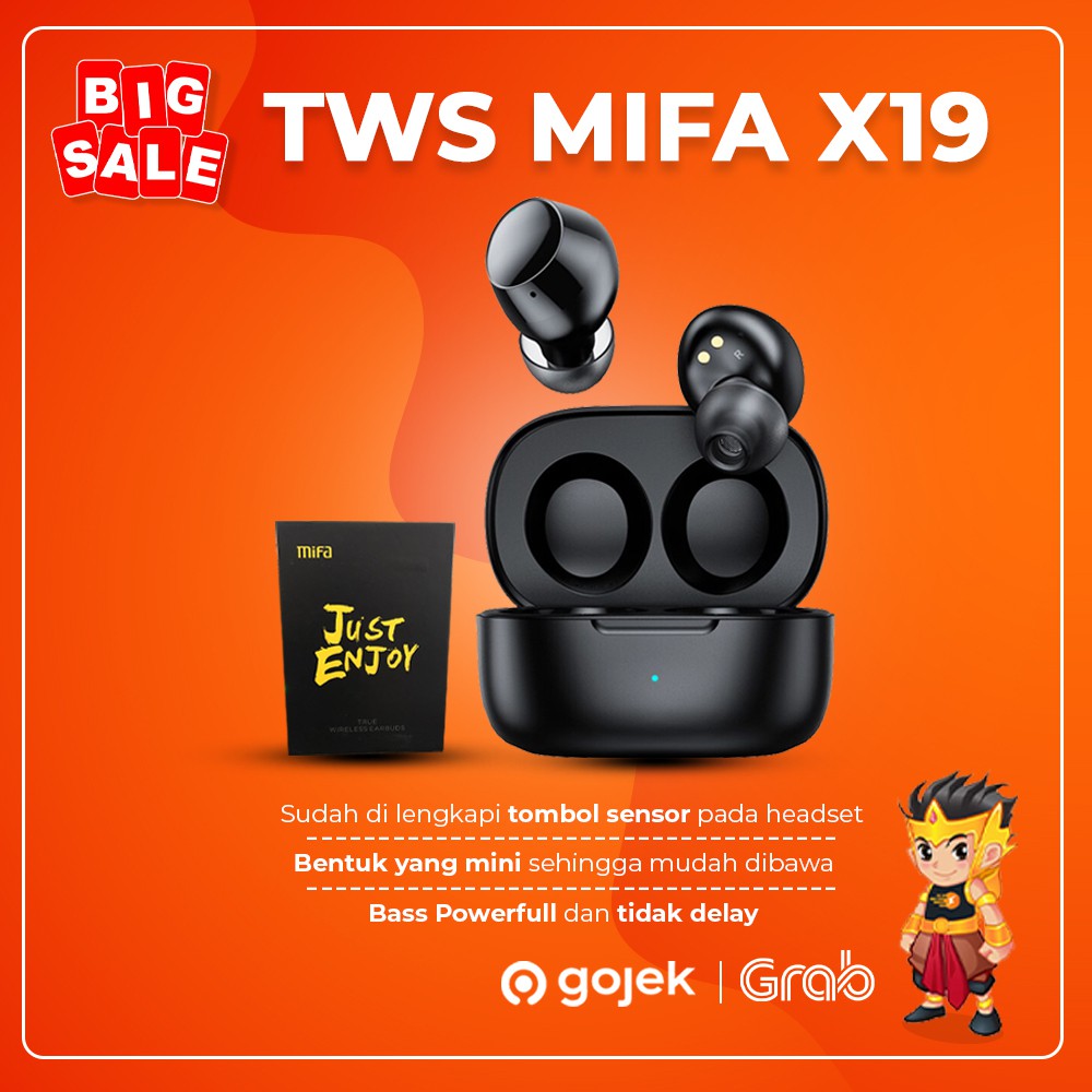 Headset TWS MiFa X19 True Wireless Stereo Earphone Bluetooth V5.0
