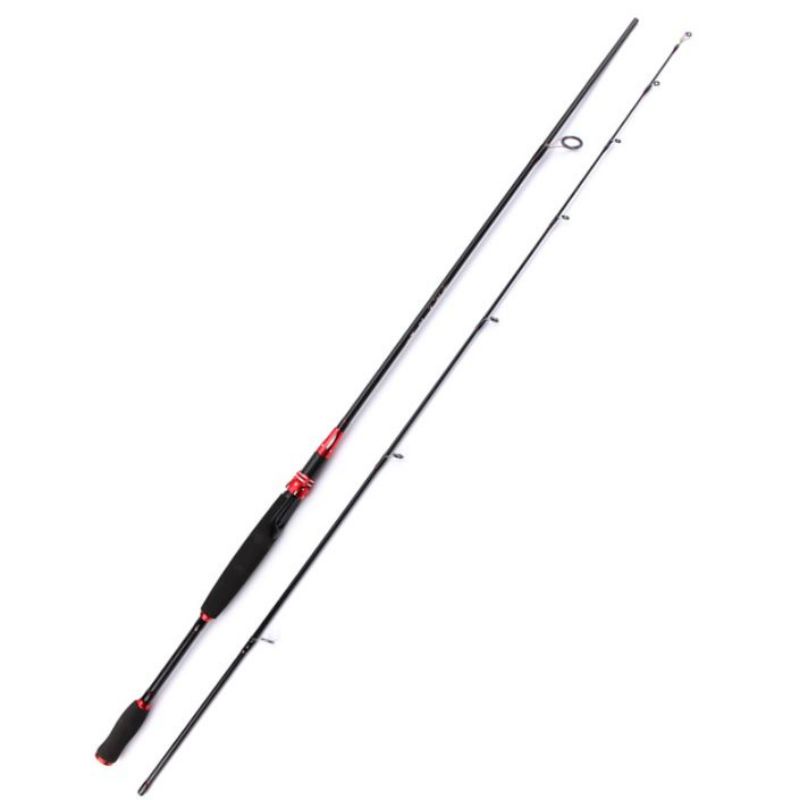 kabinwang Joran Pancing Baitcasting/Spinning Carbon Fiber 2 Segments 2.4 M