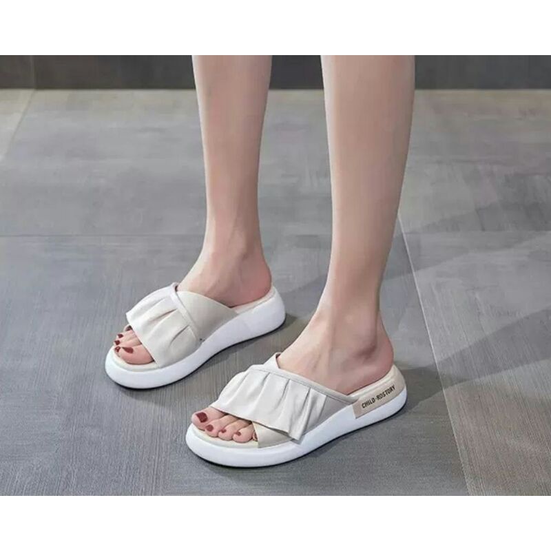 AGI7790 Sandal Slop Wanita Fashion Import X Renda Ready Jakarta Bisa COD (With Box)