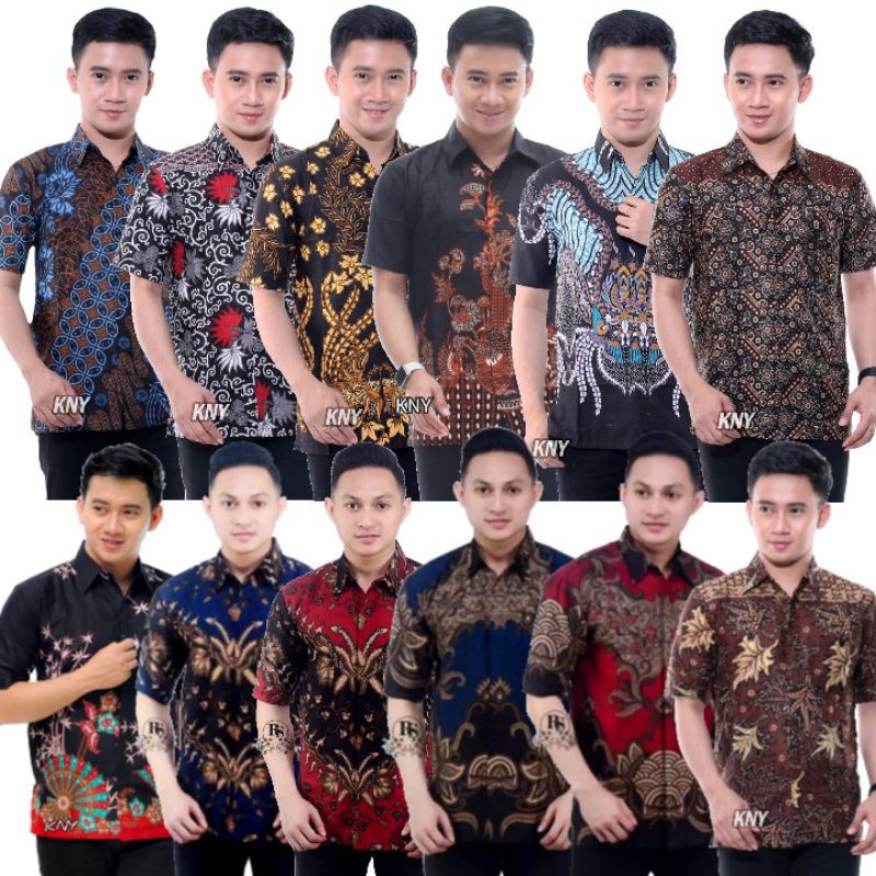 Hem Batik Pria Lengan Pendek - Baju Batik Pria - Hem Batik Pria Jumbo M L XL XXL 3XL 4XL