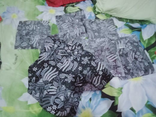 Batik Couple Keluarga Sania Ruffle Ori Ndoro Jowi Dnt Motif Manggar Abu